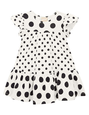 Black & White  Polkadot Dress