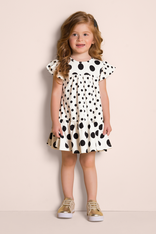 Black & White  Polkadot Dress