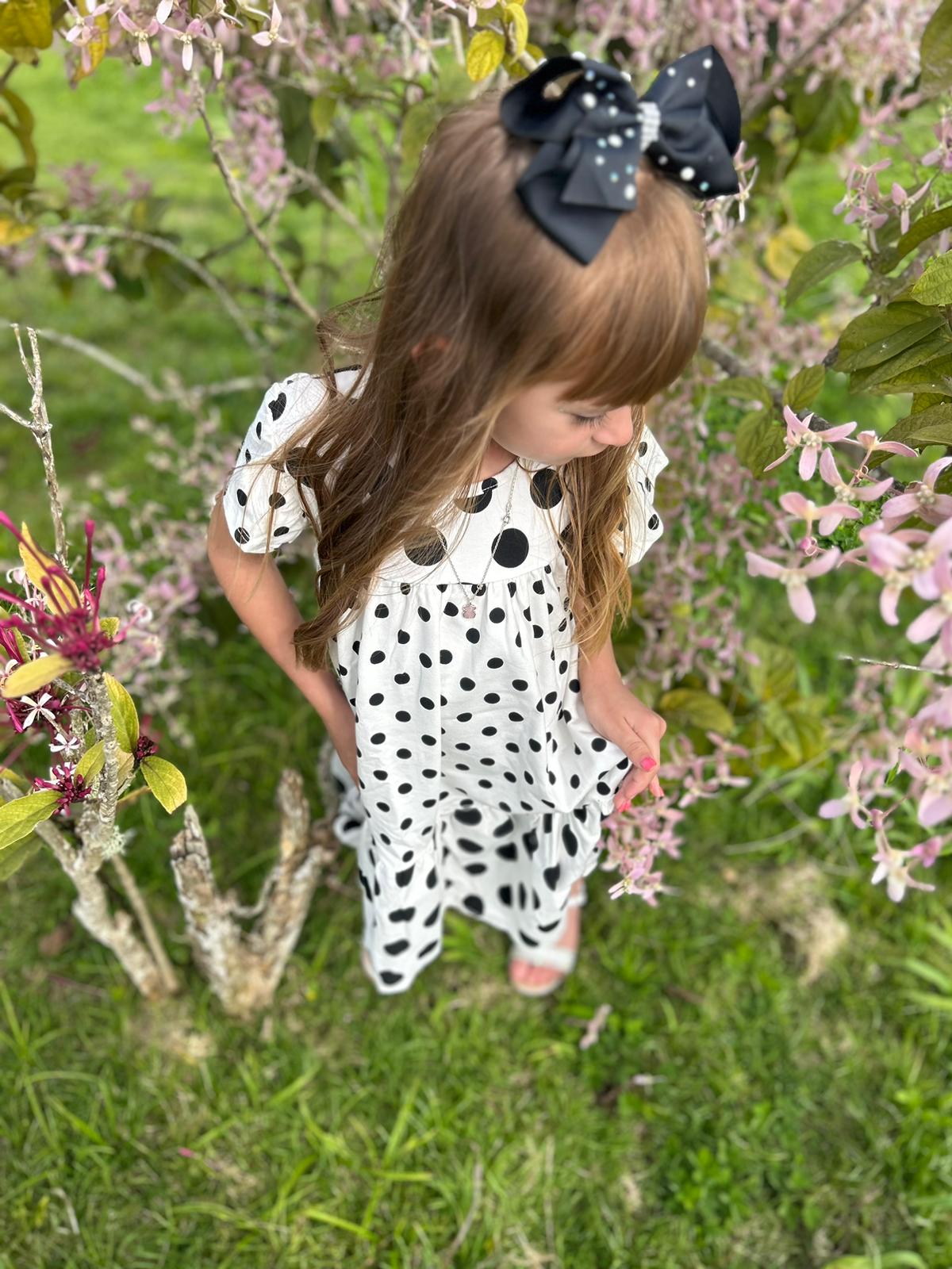 Black & White  Polkadot Dress