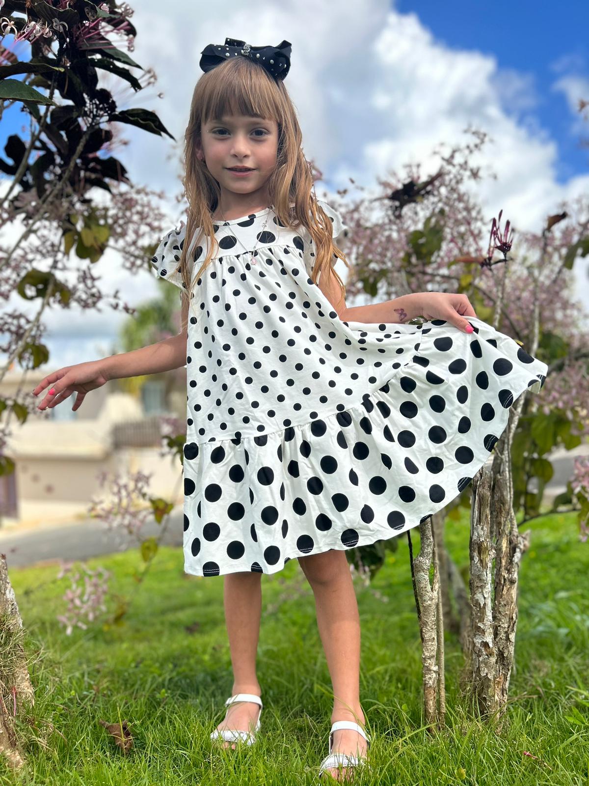 Black & White  Polkadot Dress