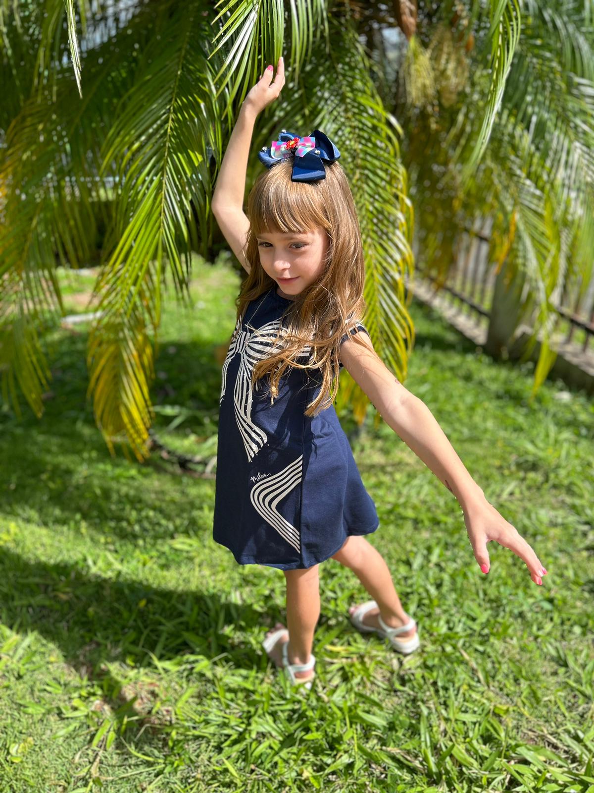 Big Bow Blue Dress