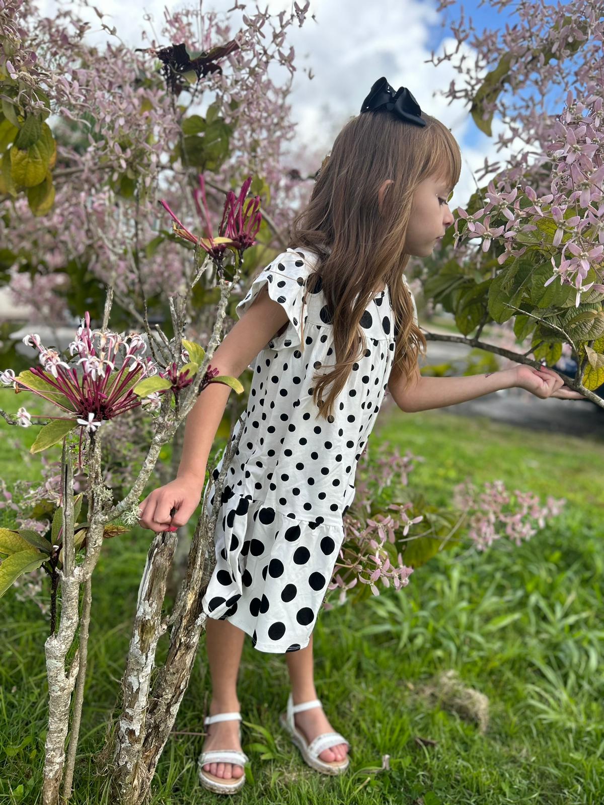 Black & White  Polkadot Dress