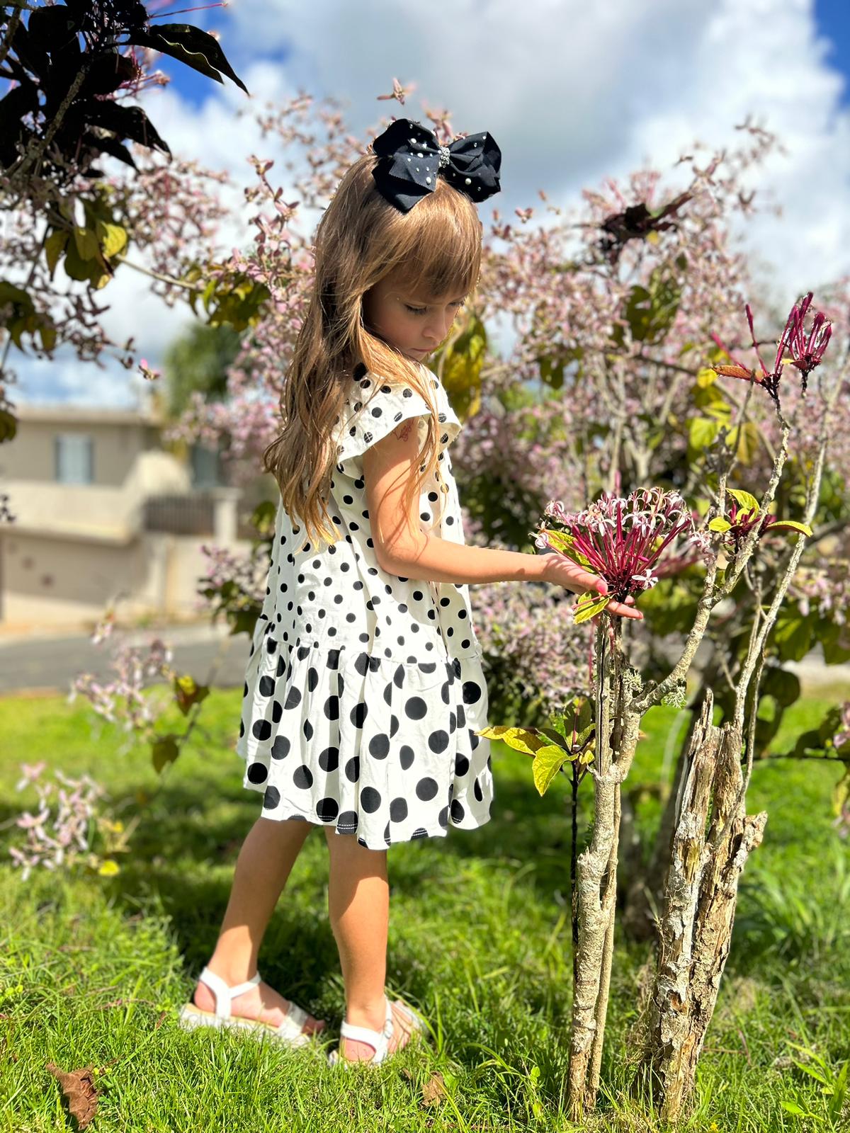 Black & White  Polkadot Dress