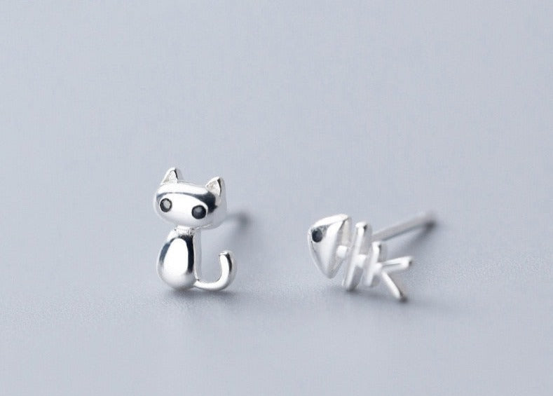 Cat Fish Bone Earrings