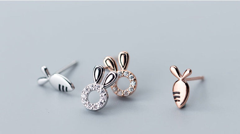 Rabbit & Radish Earrings