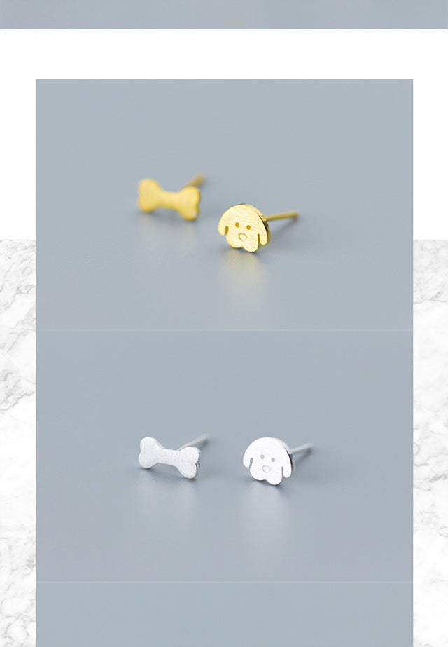 Dog & Bone Earrings