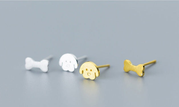 Dog & Bone Earrings