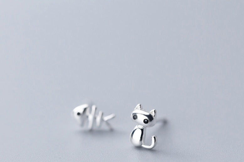 Cat Fish Bone Earrings