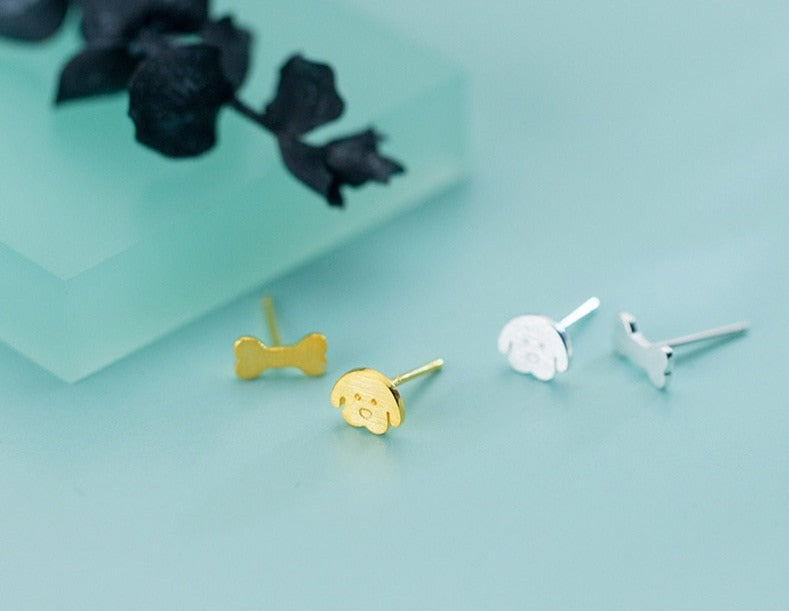 Dog & Bone Earrings