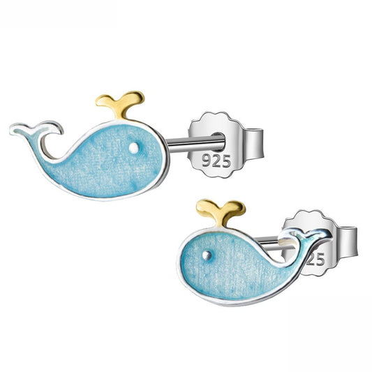 Blue Whale Earrings