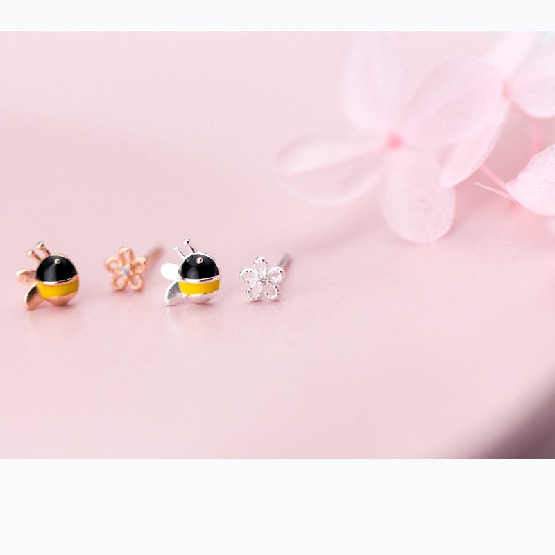 Bee Flowers Earring